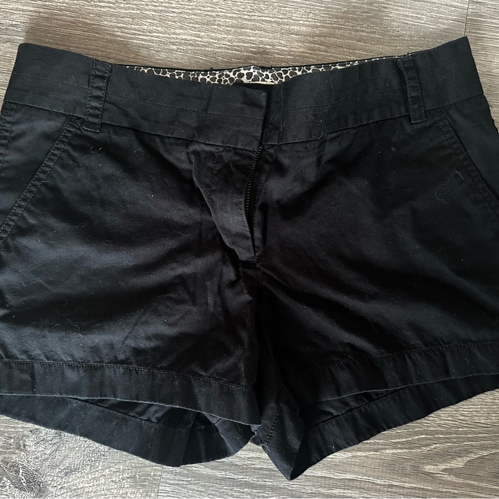 J. Crew Black Bermuda Shorts Lightweight Cotton Blend